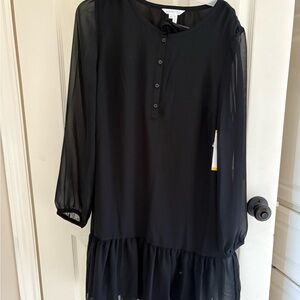 Draper James Black Long Sleeve Dress